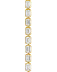 Emerald Cut Diamond East-West Collet Set Necklace